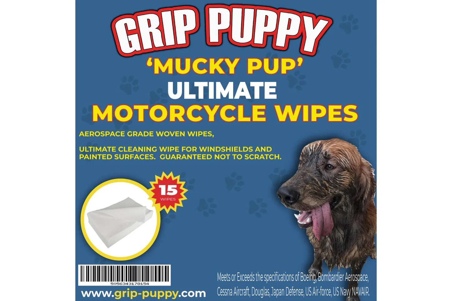 Grip Puppy Cleaning Wipes "Mucky Pup"