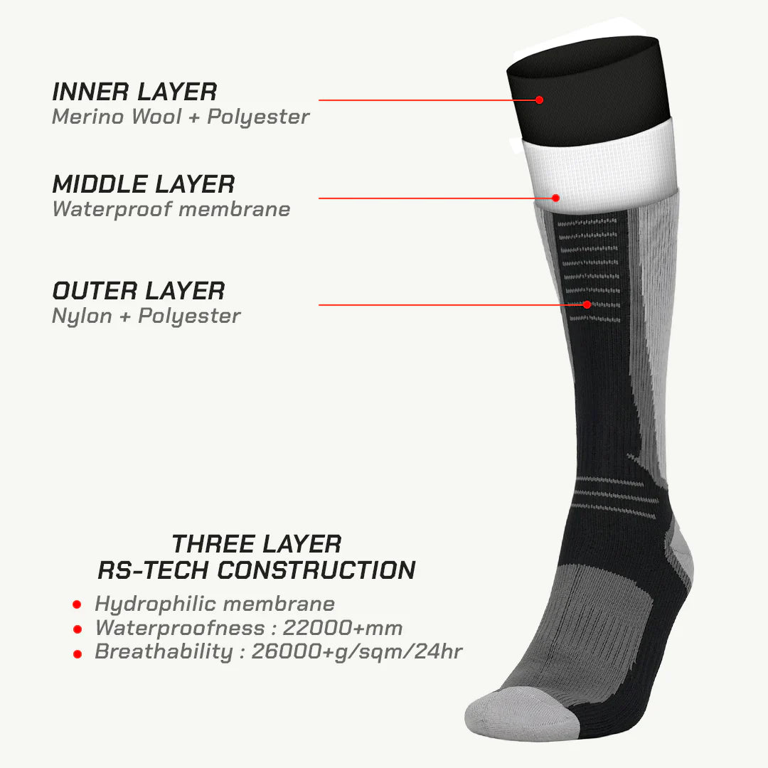 RANDY SUN – MERINO WOOL WATERPROOF KNEE HIGH SOCKS