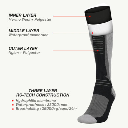 RANDY SUN – MERINO WOOL WATERPROOF KNEE HIGH SOCKS
