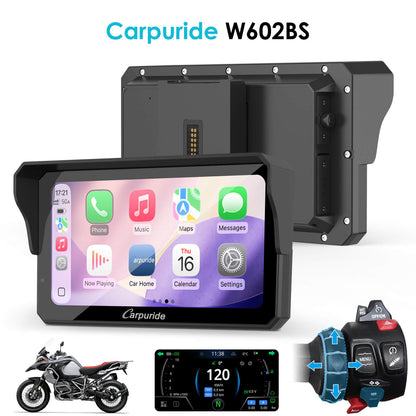 Carpuride W602BS 6" Motorcycle Stereo-Designed for BMW Motorcycle Compatible with Wonder Wheel Control