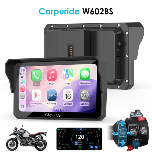 Carpuride W602BS 6" Motorcycle Stereo-Designed for BMW Motorcycle Compatible with Wonder Wheel Control