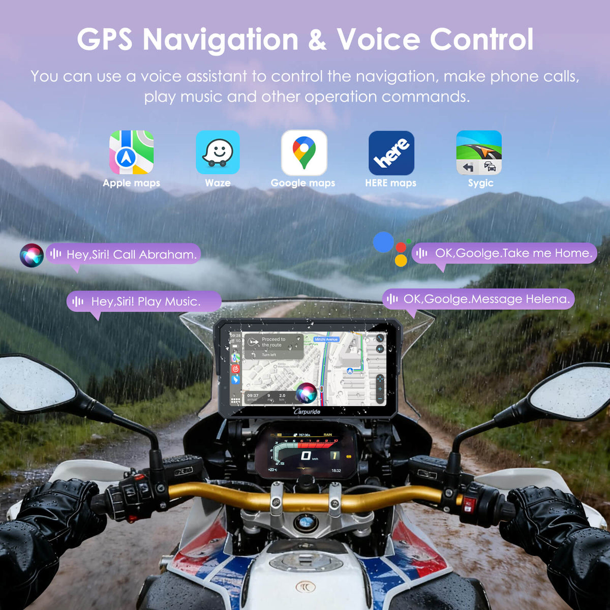 Carpuride W602BS 6" Motorcycle Stereo-Designed for BMW Motorcycle Compatible with Wonder Wheel Control