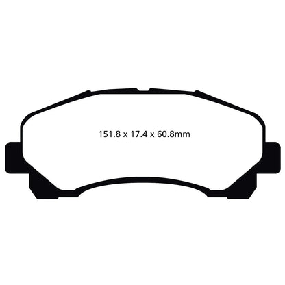 EBC BRAKES - 6000 SERIES 'GREENSTUFF' - ISUZU DMAX