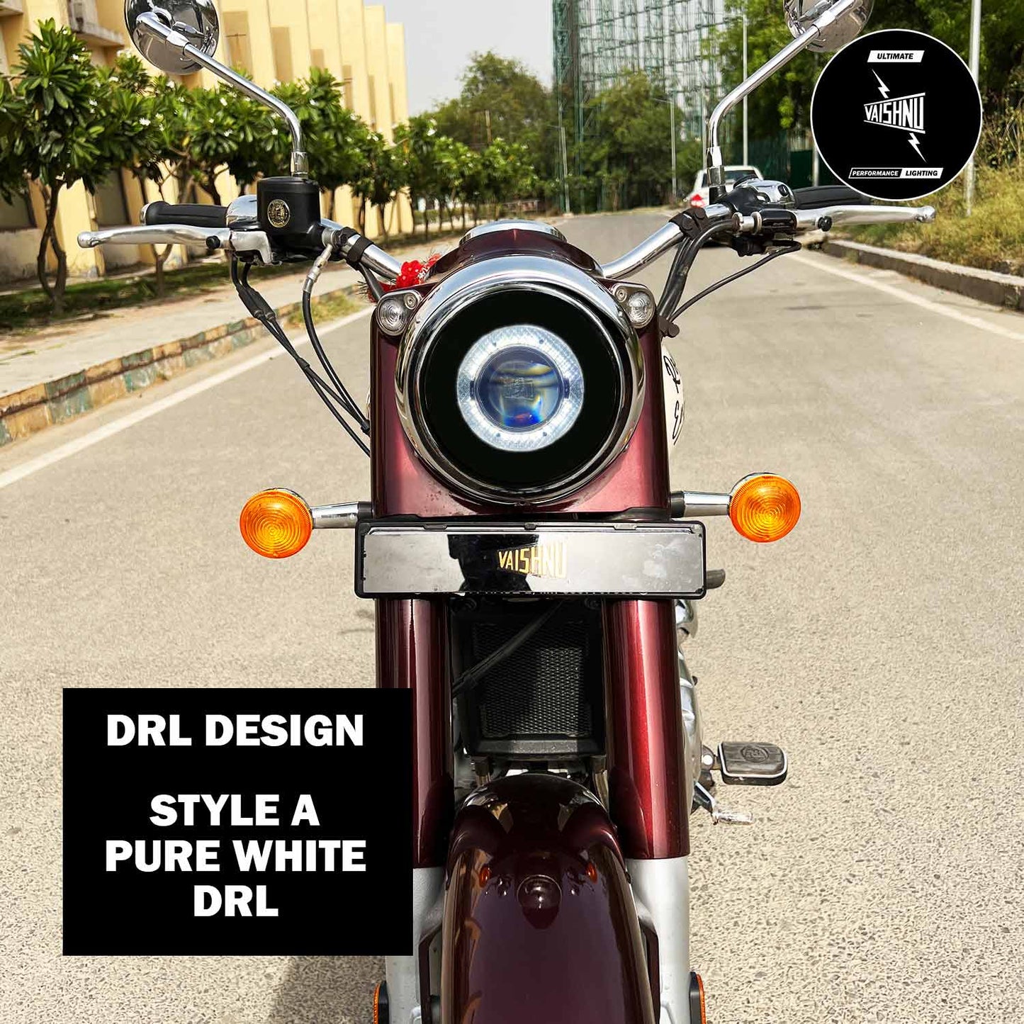 Vaishnu Touring Headlight for Royal Enfield Classic 650
