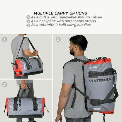 ViaTerra DryBag 40L - 100% Waterproof Motorcycle Tailbag (Universal)