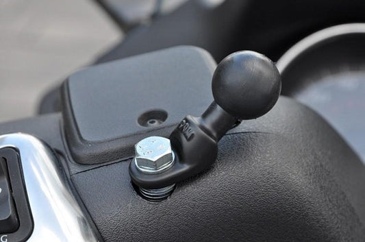 RAM Mini Motorcycle Base (9mm Hole) with Universal RAM® X-Grip® Large Phone/Phablet Cradle
