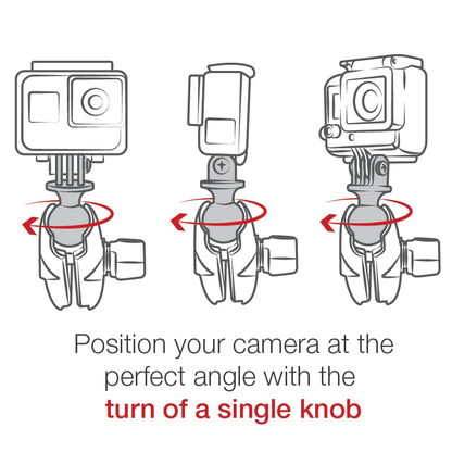 RAM® Handlebar U-Bolt Double Ball Mount with Action Camera Adapter