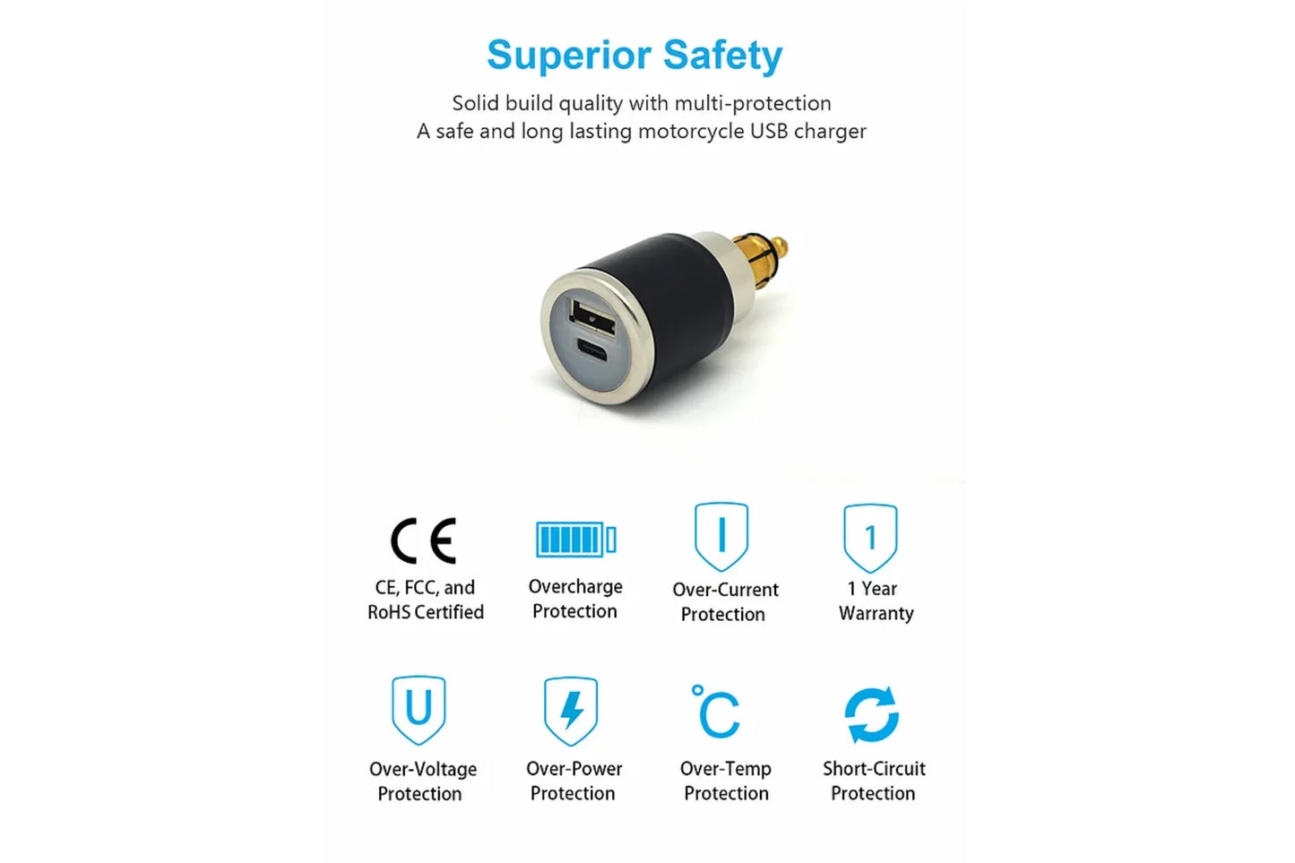 Cliff Top DIN (HELLA) TO USB + USB-C