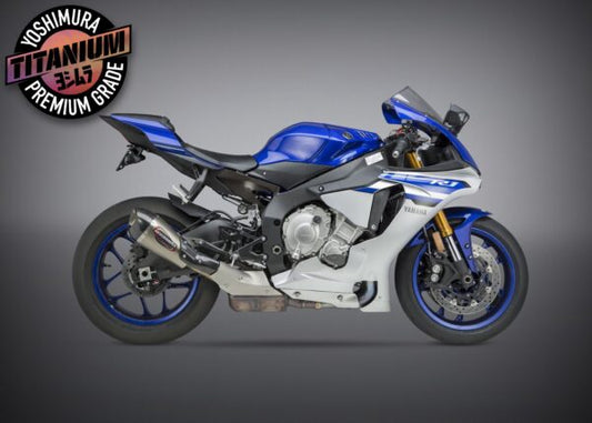 Yoshimura Alpha T Slip-On Titanium, W/ Titanium Muffler For Yamaha YZF-R1/M/S 15-20