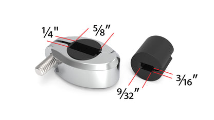 GOLDSTRIKE CHROME 3/4" HINGELESS CLAMP FOR FLAT LUGGAGE RACK OR 3/4" TUBELugg