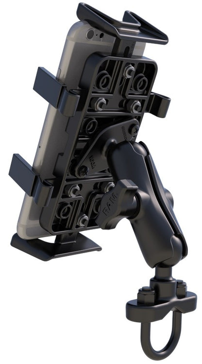 RAM Handlebar U-Bolt Mount with Universal Finger-Grip™ Phone Cradle