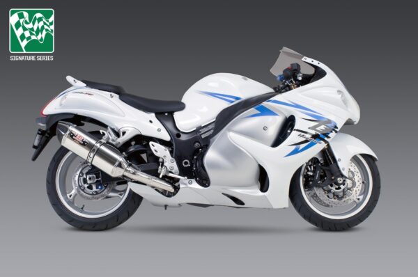 Yoshimura R-77 SS Slip-On, W/ SS Mufflers For Suzuki Hayabusa 08-20