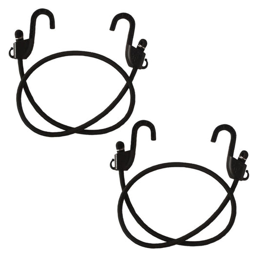 MOTOTECH Grappler Bungee Tie-Down - 48"/120cms - Black - 8mm - Pack of 2