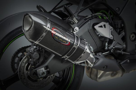 Yoshimura Alpha SS Slip-On, W/ Carbon Fiber Muffler For Kawasaki ZX-10R/RR 2016+