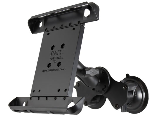 RAM Double Twist Lock Suction Cup Mount with Tab-Tite™ Universal Spring Loaded Cradle for the Apple iPad 1-4