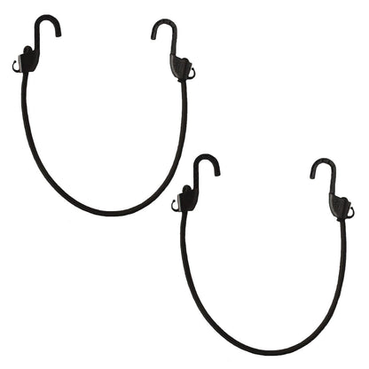 MOTOTECH Grappler Bungee Tie-Down - 24"/ 60 cms - Black - 8mm - Pack of 2