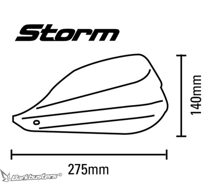 BARKBUSTERS STORM Handguard – Single Point Clamp Mount (25.4mm)