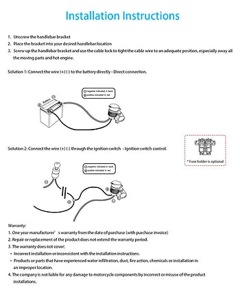 Cliff Top HANDLEBAR MOUNTED DUAL USB 4A (PLASTIC HOLDER)