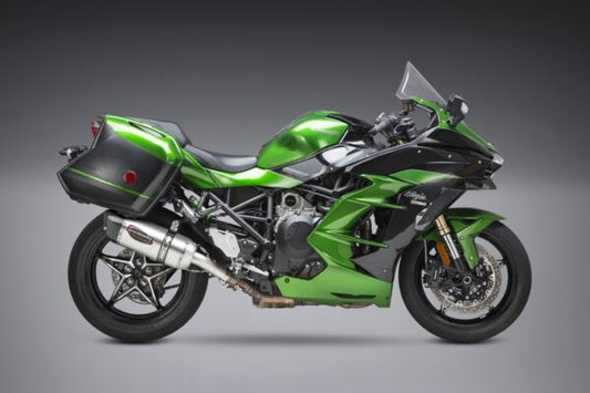 Yoshimura Alpha SS Slip-On, W/ SS Muffler For Kawasaki Ninja H2 SX 18-19