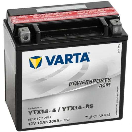 VARTA Powersports AGM YTX14 - BS (12 Ah)