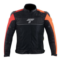 Tarmac One III Black/Red/Orange Jacket Level 2 + PU chest protectors FREE Tarmac Tex Red or Orange gloves in same size