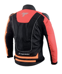 Tarmac One III Black/Red/Orange Jacket Level 2 + PU chest protectors FREE Tarmac Tex Red or Orange gloves in same size