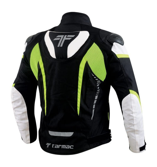 Tarmac Corsa Black/White/Fluorescent Jacket Level 2 + PU chest protectors