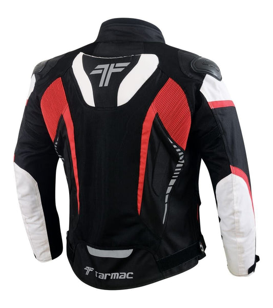 Tarmac Corsa Black/White/Red Jacket Level 2 + PU chest protectors