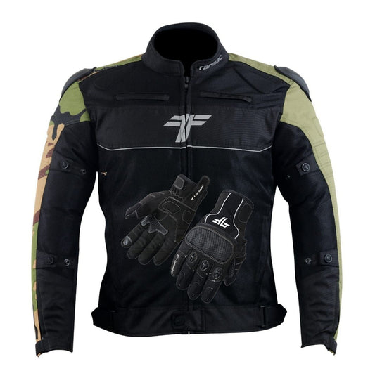 Tarmac One III Level 2 Jacket Black/Army Camo/Olive Green + FREE Tarmac Tex black gloves
