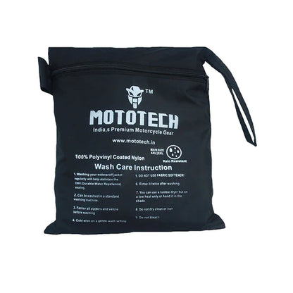 MOTOTECH Hurricane Waterproof Rain Overjacket - Black