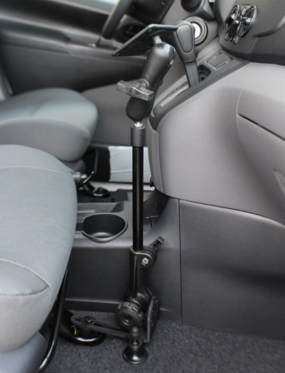 RAM Universal No-Drill™ RAM POD HD Vehicle Mount with Double Socket Arm & 3.625" Square Base (VESA 75mm X 75mm Hole Pattern)