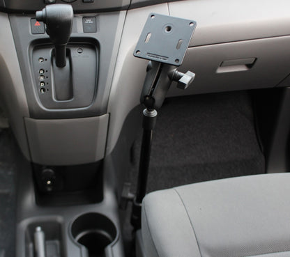 RAM Universal No-Drill™ RAM POD HD Vehicle Mount with Double Socket Arm & 3.625" Square Base (VESA 75mm X 75mm Hole Pattern)