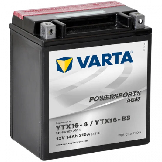 VARTA Powersports AGM YTX16-BS (14 Ah)