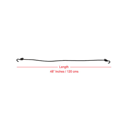 MOTOTECH Grappler Bungee Tie-Down - 48"/120cms - Black - 8mm - Pack of 2