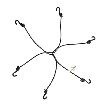 MOTOTECH Reflective Hexapod Bungee Tie-down System - 32" / 80cms - Black
