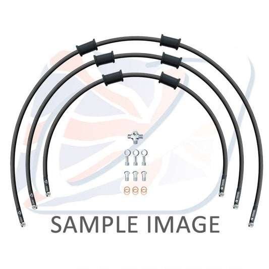 Venhill Yamaha Front Brake3 Hosekit Chrome YAM-8009F-CL