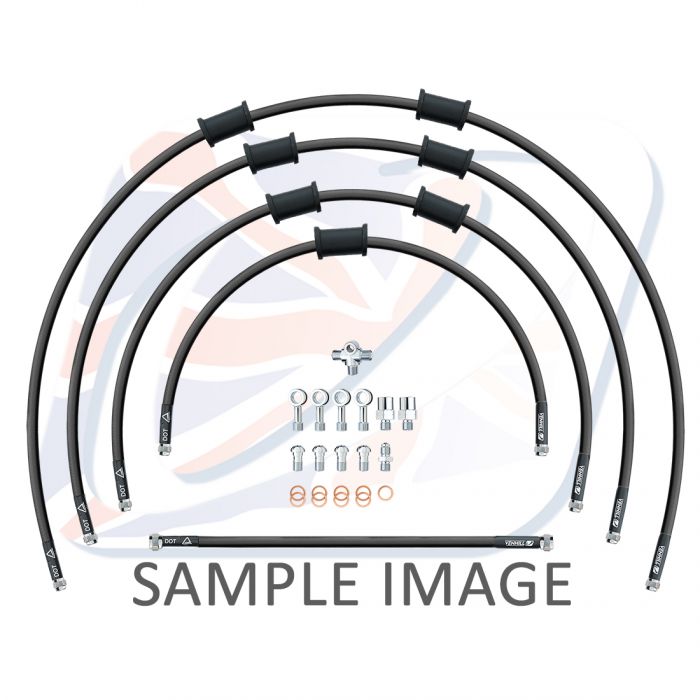 Venhill Yamaha Frontbrake5 Hose kit Chrome YAM-10032F-CL