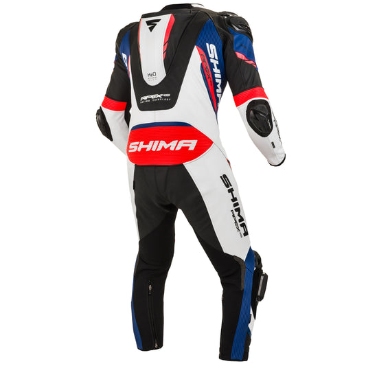 Red White Black Shima Apex RS 1-Piece Leather Racing Suit