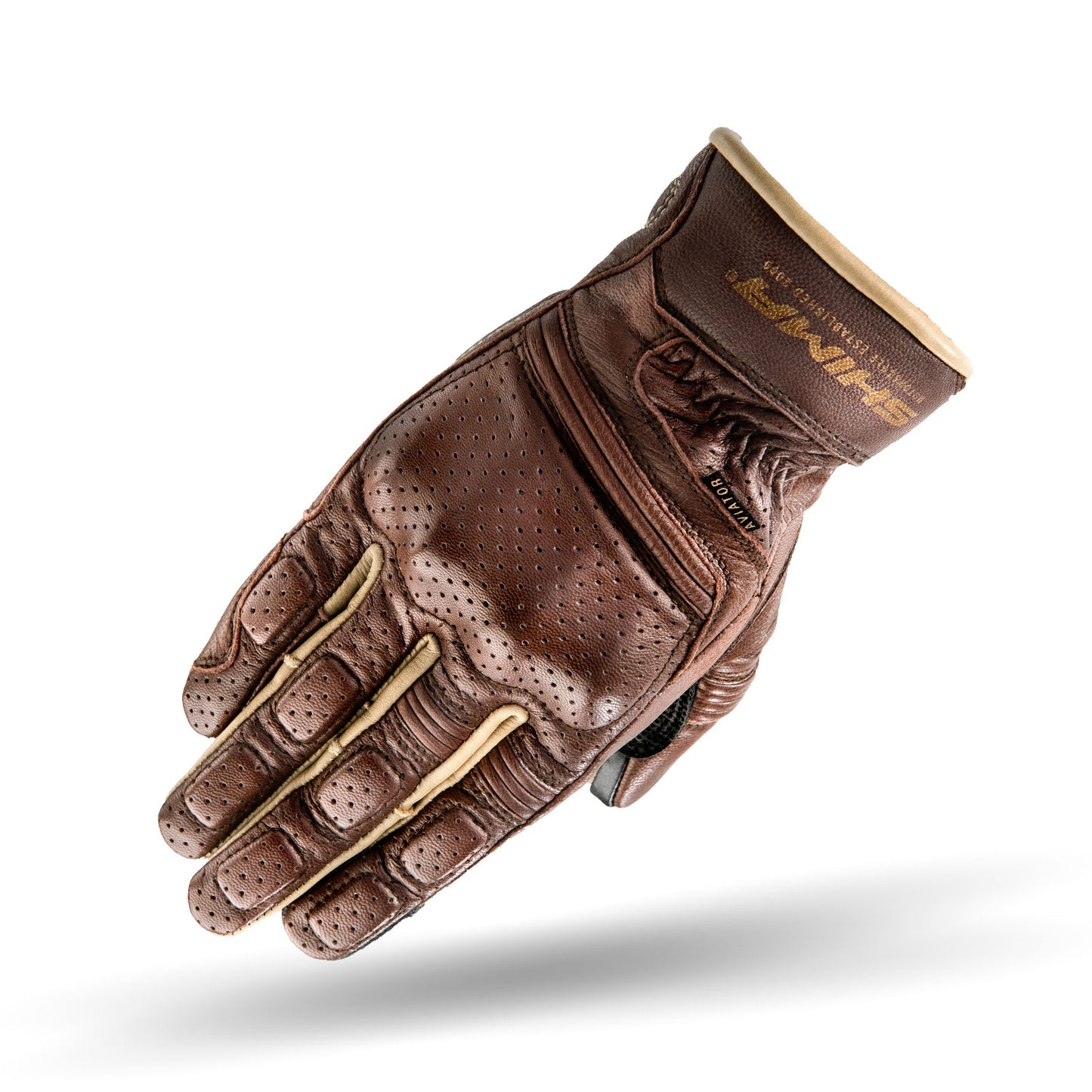 Shima Aviator Classic Brown Leather Gloves