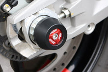 GSG-MOTOTECHNIK | REAR WHEEL PAD SET WITH MILLED, COLOR ANODIZED ALUMINUM INLAY IN BLACK | DUCATI MULTISTRADA 950/S 2019-2021