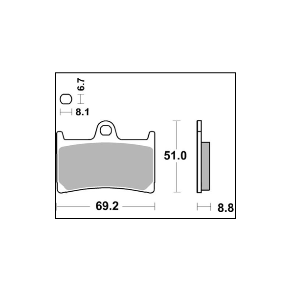 SBS 634HS Sintered Front Brake Pads for Yamaha