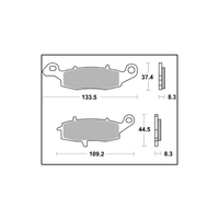 SBS 704HS Sintered Front Brake Pads for Kawasaki / Suzuki