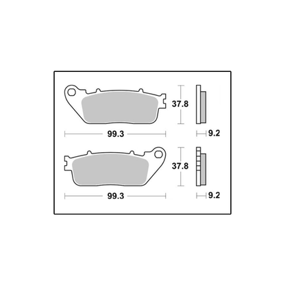 SBS 862LS Sintered Rear Brake Pads for Honda