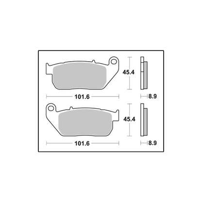 SBS 807H.HS Street Excel Sintered Front Brake Pads for Harley Davidson