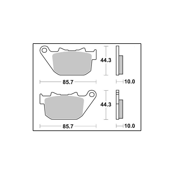 SBS 808H.LS Sintered Rear Brake Pads for Harley Davidson