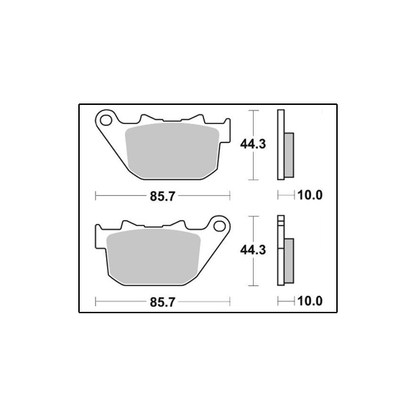 SBS 808H.LS Sintered Rear Brake Pads for Harley Davidson