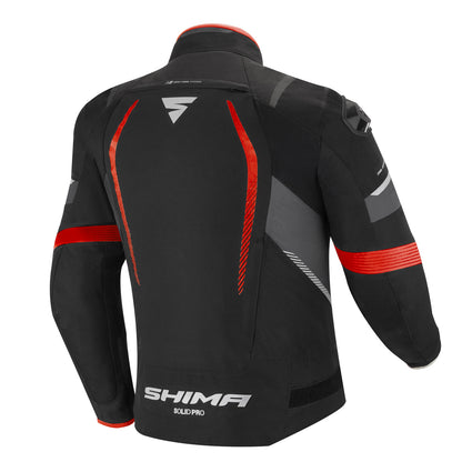 Shima Solid Pro Textile Sports Touring Red Riding Jacket
