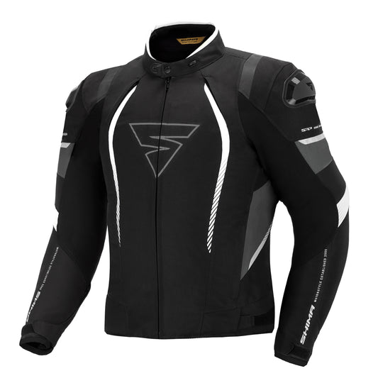 Shima Solid Pro Textile Sports Touring Black Riding Jacket